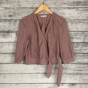 NWOT Madewell Plaid Slip Over Blouse